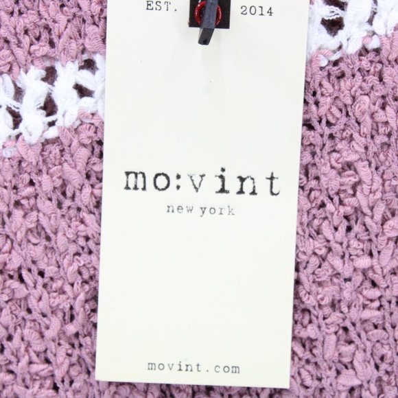 Mo:vint by Anthropologie Knit Shirt Womens Multicolor 3/4 Sleeve Small S NWT - Picture 6 of 9